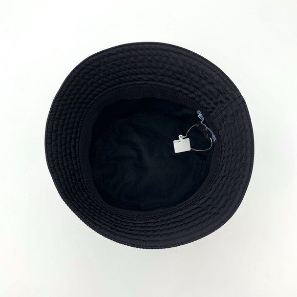 Prada Black Nylon Bucket Hat With Logo Plaque - Picture 6 of 9